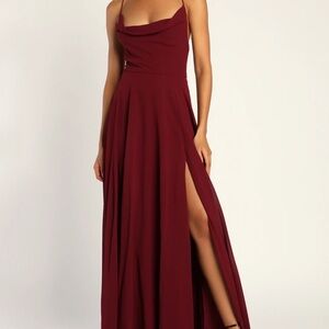 Lulu's Burgundy Maxi Dress